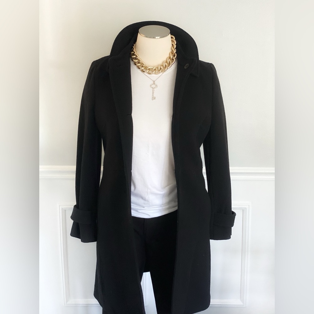 Talbots Wool Blend Plus Size Long Over Coat